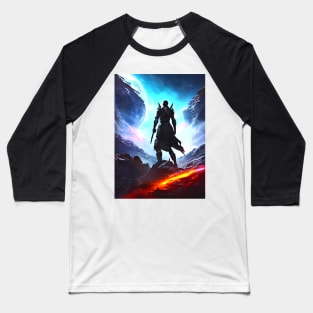 Human/Alien War - A Warlocks Moment - AI Generated Sci Fi Concept Art - Baseball T-Shirt